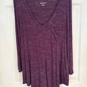 Merona Women's Deep Purple V-Neck Tunic